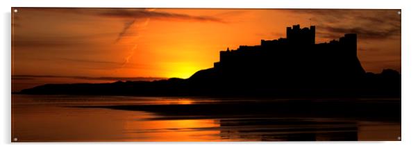 Bamburgh Panorama Acrylic by Northeast Images