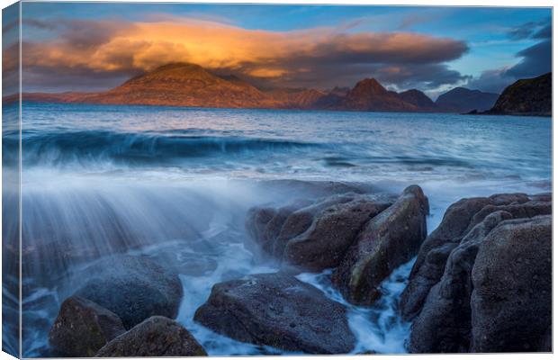 The Cuillin mountains, Isle of Skye Canvas Print by John Finney