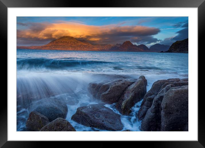 The Cuillin mountains, Isle of Skye Framed Mounted Print by John Finney