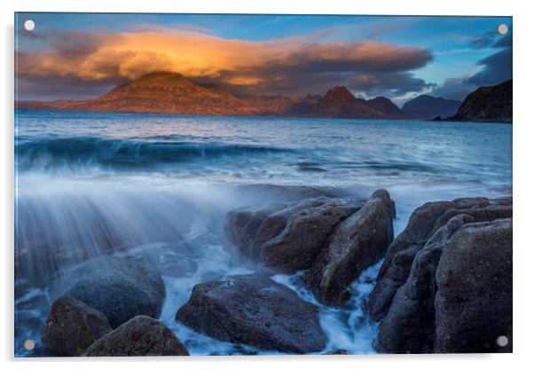 The Cuillin mountains, Isle of Skye Acrylic by John Finney
