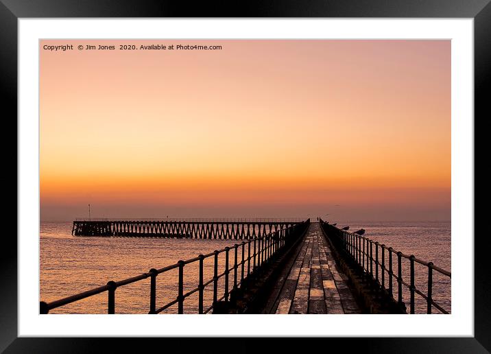 Start of the year looking down the Old Wooden Pier Framed Mounted Print by Jim Jones