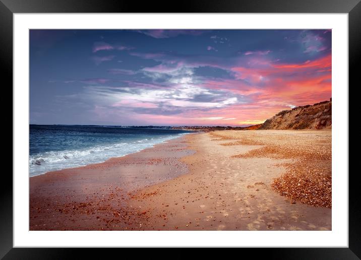 Sunset at Hengistbury Head, Dorset Coast Framed Mounted Print by Simon Marlow