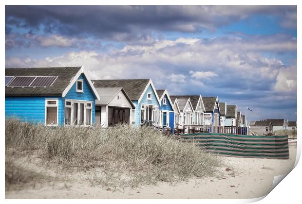 Seaside Serenity A Colourful Beachfront Print by Simon Marlow
