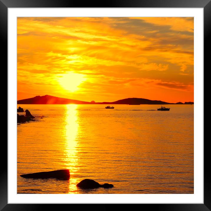 Sunset at St Mary's, Isles of Scilly Framed Mounted Print by Simon Marlow