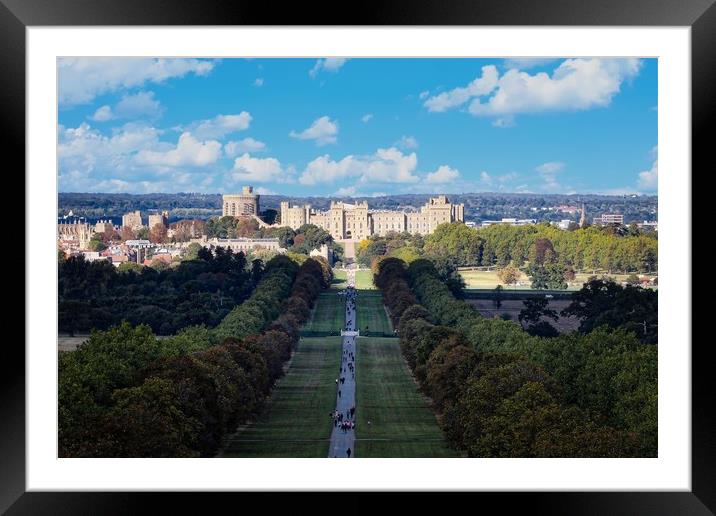 The long walk to Windsor Castle, Berkshire Framed Mounted Print by Simon Marlow