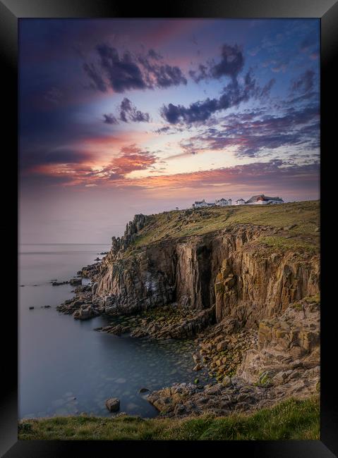 Dramatic Sunset, Lands End, Cornwall Framed Print by Mick Blakey