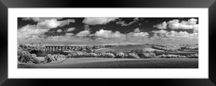 Lynher & Tiddy Viaducts, Cornwall,  Framed Mounted Print by Mick Blakey