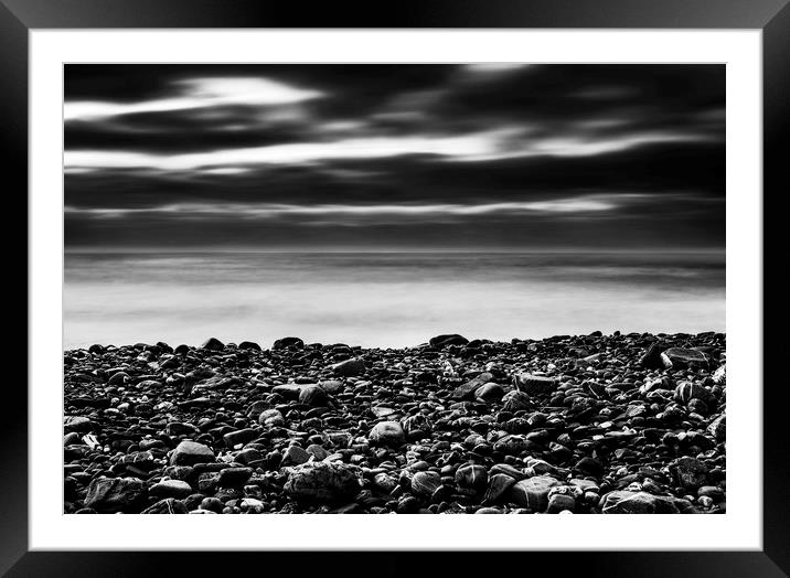 Minimalist Crackington Haven, Cornwall, UK Framed Mounted Print by Maggie McCall