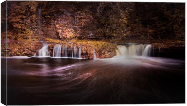 River Tawe waterfall Canvas Print by Leighton Collins