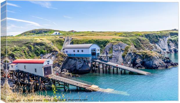 St Justinians' lifeboat stations Canvas Print by Chris Yaxley
