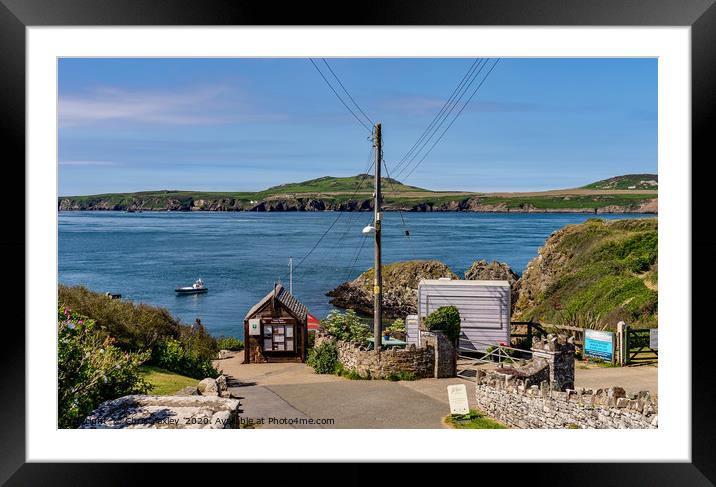 Ramsey Island beyond the Sound Framed Mounted Print by Chris Yaxley