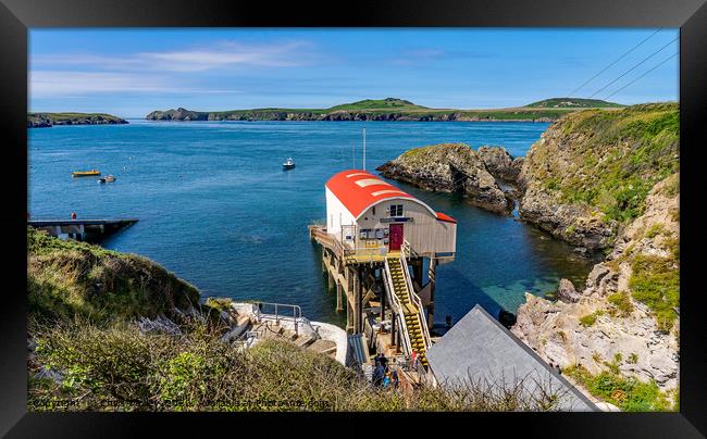 New RNLI lifeboat station in St Justinians, Wales Framed Print by Chris Yaxley