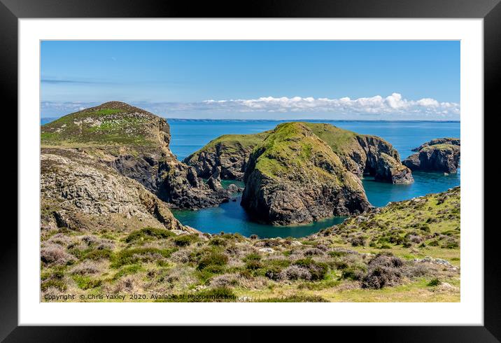 A view from RSPB Ramsey Island, Pembrokeshire Framed Mounted Print by Chris Yaxley