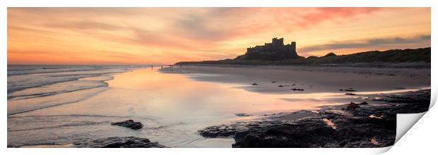 Bamburgh Castle panorama Print by Northeast Images