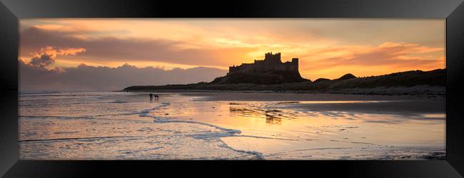 Bamburgh Castle panorama Framed Print by Northeast Images