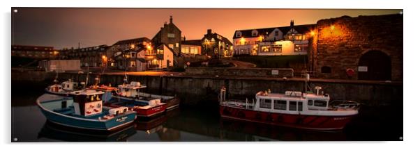 Seahouses panorama Acrylic by Northeast Images
