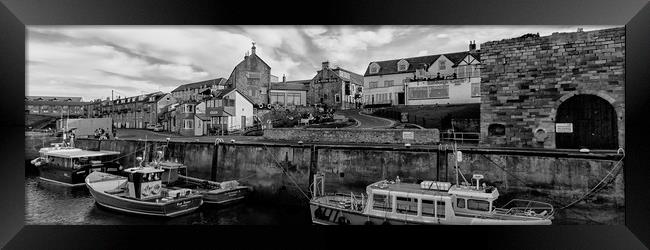 Seahouses panorama Framed Print by Northeast Images