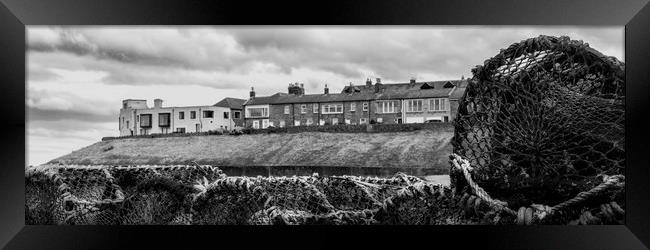 Seahouses panorama Framed Print by Northeast Images