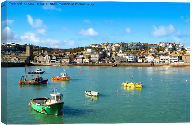 st ives harbour cornwall Canvas Print by Kevin Britland