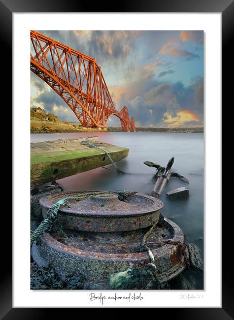 Forth Bridge, Anchor and Wheels portrait  Framed Print by JC studios LRPS ARPS
