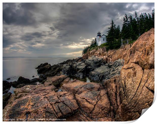 Bass Harbor lighthouse in Acadia NP Print by Miro V
