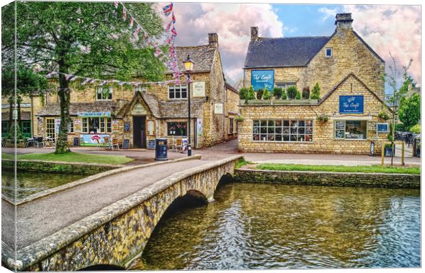 Cotswolds Bourton-on-the-Water Canvas Print by Darren Galpin