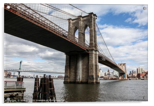 Brooklyn Bridge Acrylic by Miro V