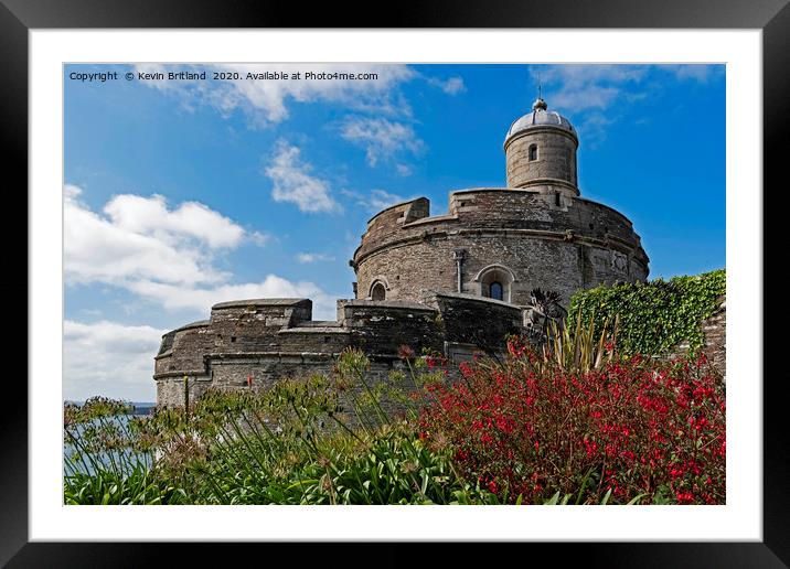 st mawes castle cornwall Framed Mounted Print by Kevin Britland
