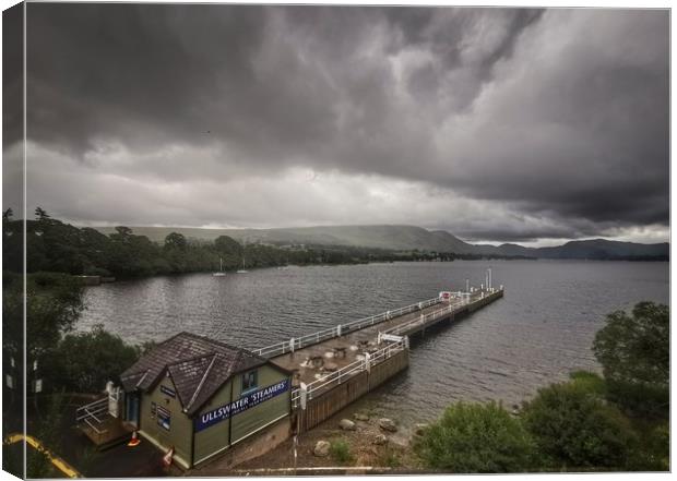 Stormy Sky over Ullswater Canvas Print by Charles Little