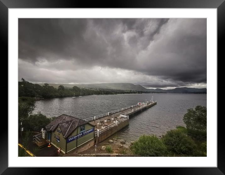 Stormy Sky over Ullswater Framed Mounted Print by Charles Little