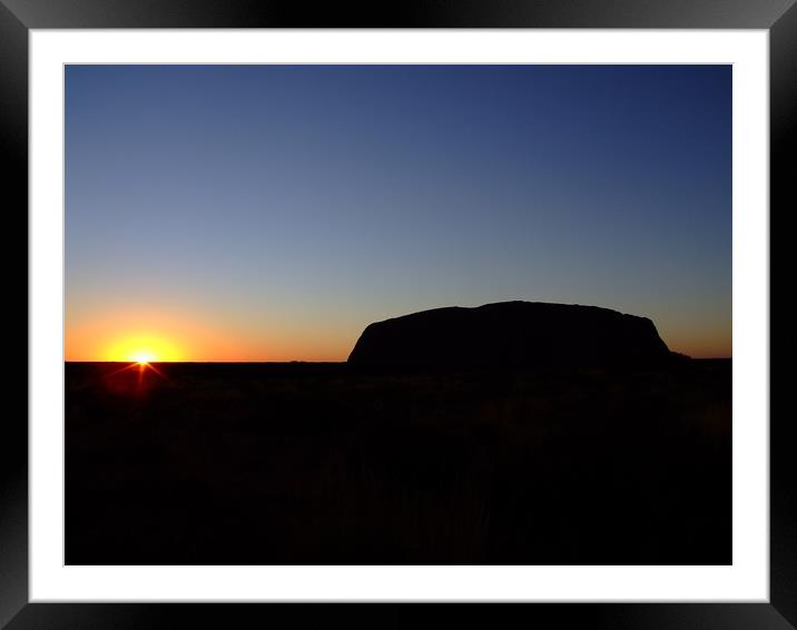Sunrise at Uluru, Australia Framed Mounted Print by Christopher Stores