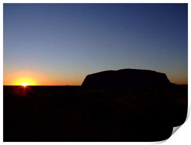 Sunrise at Uluru, Australia Print by Christopher Stores