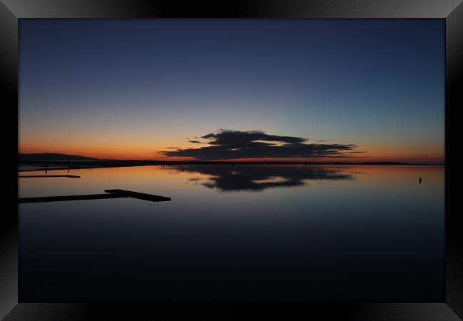 Sun set at the Marine Lake, West Kirby, Wirral Framed Print by Christopher Stores