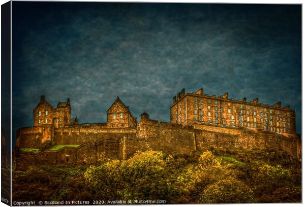 Edinburgh Castle By Moonlight Canvas Print by Tylie Duff Photo Art