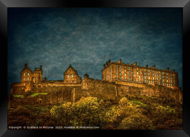 Edinburgh Castle By Moonlight Framed Print by Tylie Duff Photo Art