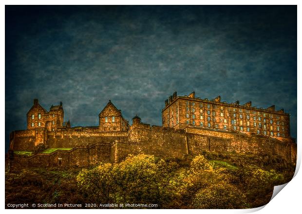 Edinburgh Castle By Moonlight Print by Tylie Duff Photo Art