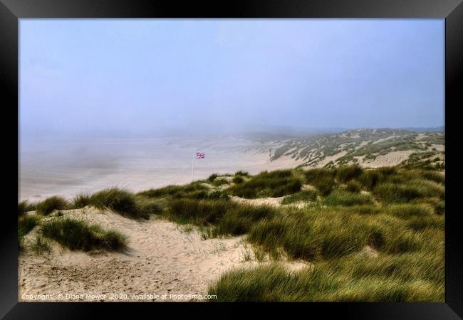 Camber Sands Sussex  Framed Print by Diana Mower