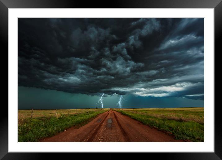 Colorado Lightning Storm Framed Mounted Print by John Finney