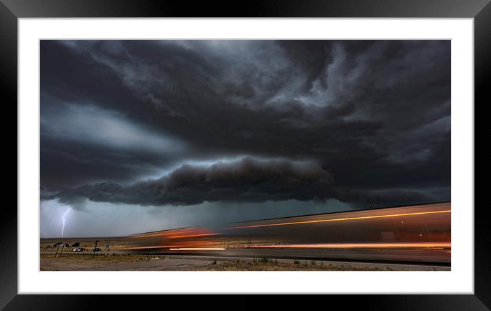 New Mexico Supercell  Framed Mounted Print by John Finney