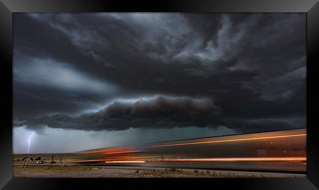 New Mexico Supercell  Framed Print by John Finney