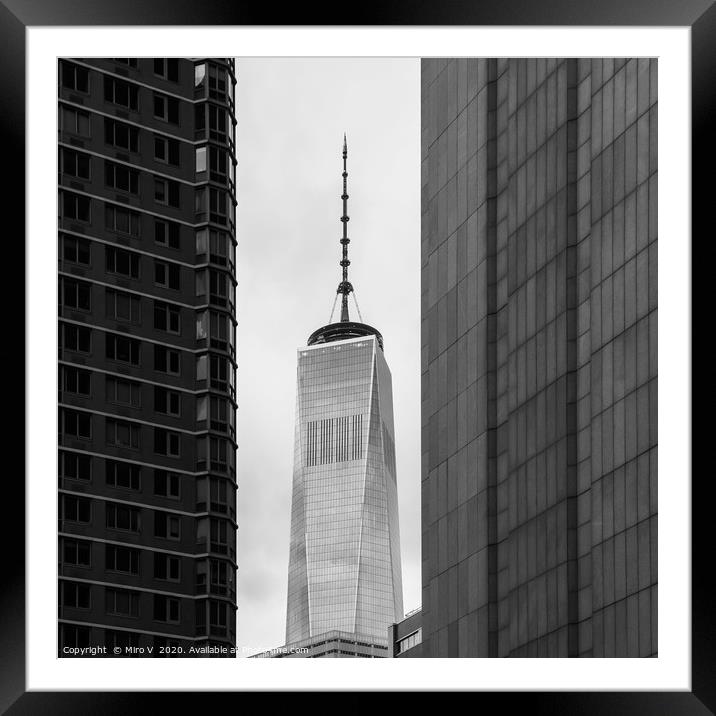 One World Trade Center Framed Mounted Print by Miro V