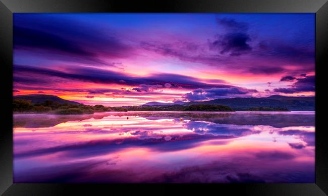 Derwent water sunrise, Lake District Framed Print by John Finney
