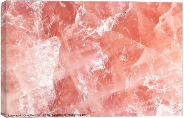 Abstract of semi precious gemstone rose quartz Canvas Print by William Jell