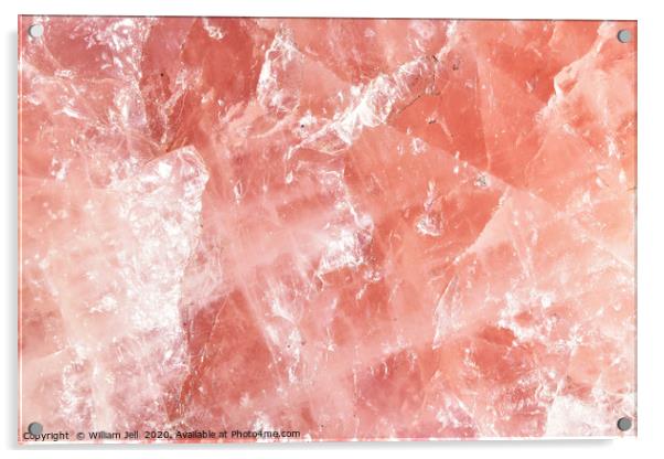 Abstract of semi precious gemstone rose quartz Acrylic by William Jell
