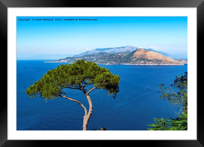 view from capri italy Framed Mounted Print by Kevin Britland