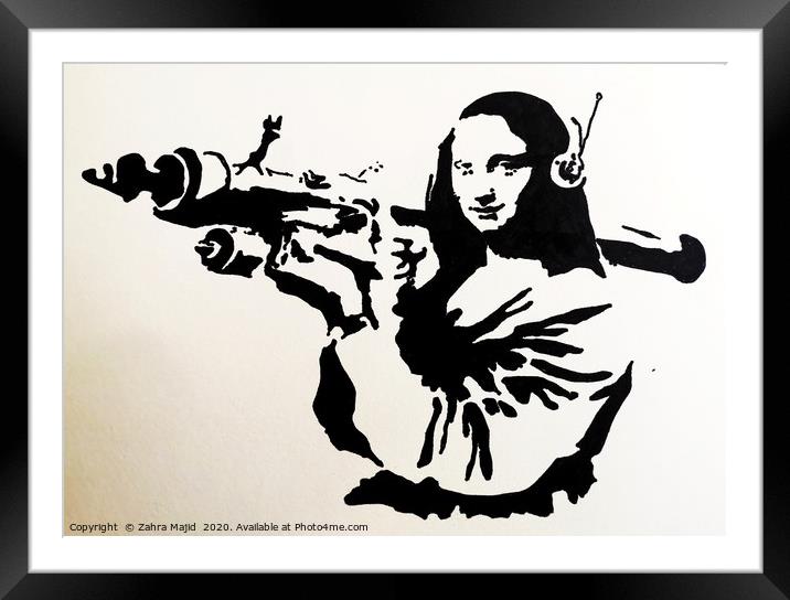Mona Lisa is an All Rounder Framed Mounted Print by Zahra Majid
