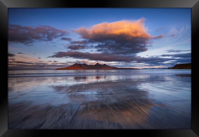 The Isle of Rum from The Isle of Eigg Framed Print by John Finney