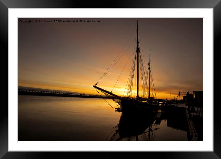 Quiet start to a cold November day Framed Mounted Print by Jim Jones