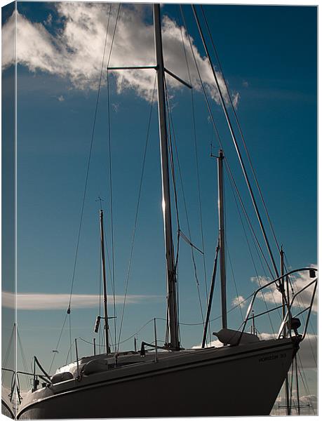 Boat with Sky Canvas Print by Keith Thorburn EFIAP/b