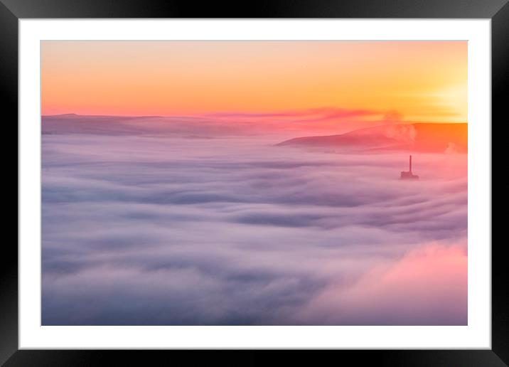 Hope Valley Inversion Sunrise Framed Mounted Print by John Finney